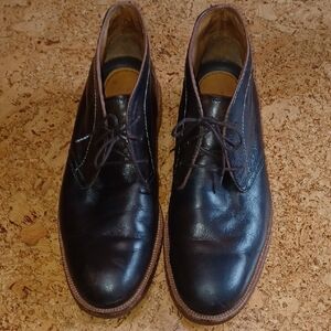 H.S.Trask Men's Chocolate Bison Leather Lace Up Chukka Boots Size 9